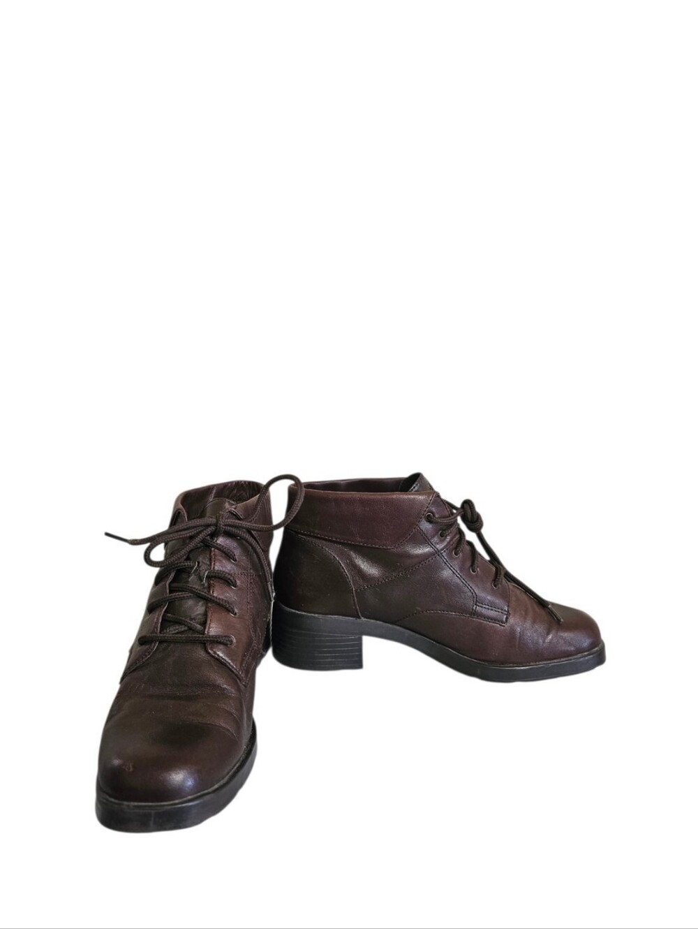 Vtg Classic Elements Brown Leather Lace Up Ankle Boots Women’s 8.5 M